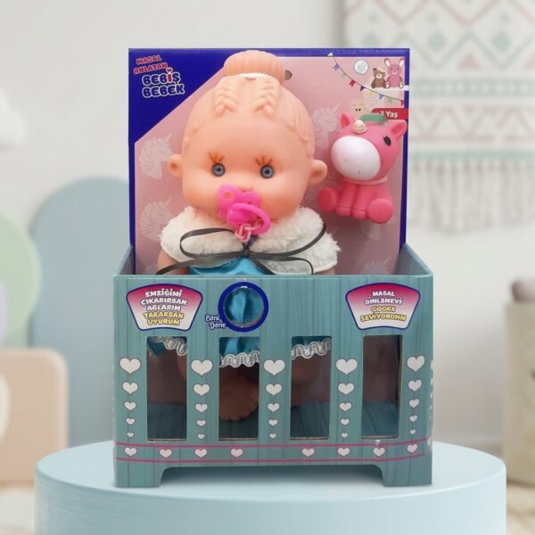 Masal Anlatan ve Ağlayan Bebiş Bebek Ranzalı Set 24 cm