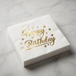 Happy Birthday Gold Varak Baskılı 16'lı Kağıt Peçete 33x33 cm