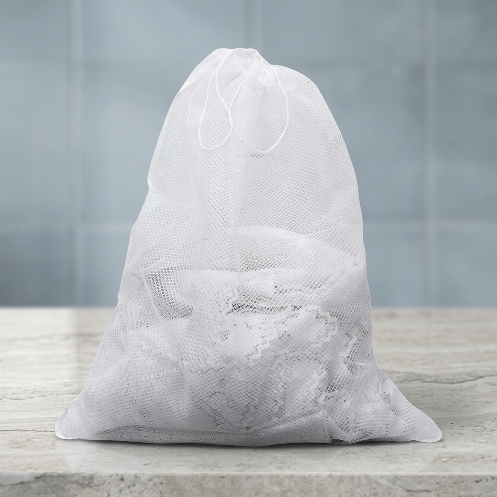 8697584734555.jpg Berroni Çamaşır Yıkama Filesi Tül Perde Koruma Torbası 60-80 cm - Görsel 1