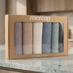 Mercan Rose 6'lı Bambu Waffle Mutfak Havlusu 40x60 cm