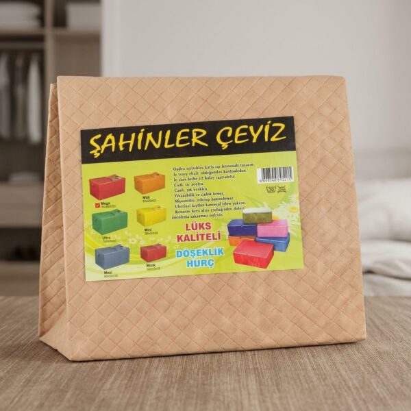 Şahinler Çeyiz Mega Döşeklik Hurç 100x50x50 cm Bej