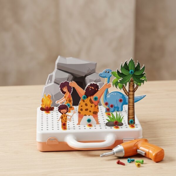 Birlik Oyuncak 3D Creative Build Set Dinozor Temalı Sök Tak Matkaplı Yapı Oyuncakları