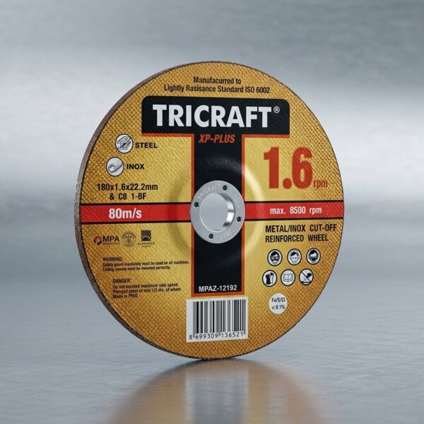 Tricraft 180x1.6x22.2mm Metal ve Inox Kesici Taş