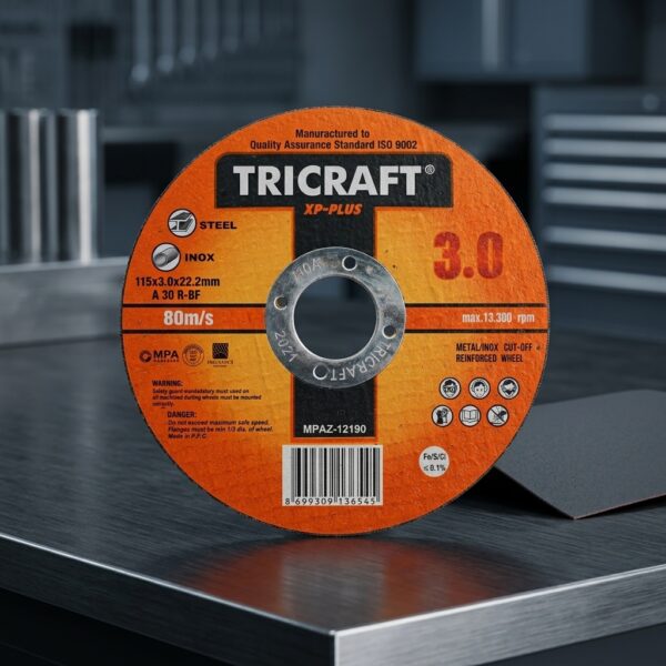 Tricraft XP-Plus 115x3.0x22.2 mm Metal ve Inox Kesici Taş