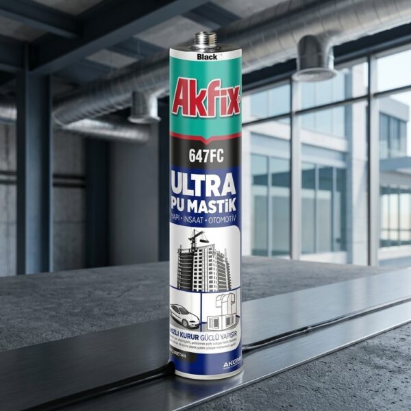 Akfix 647FC Ultra Poliüretan Mastik Siyah 280 ml