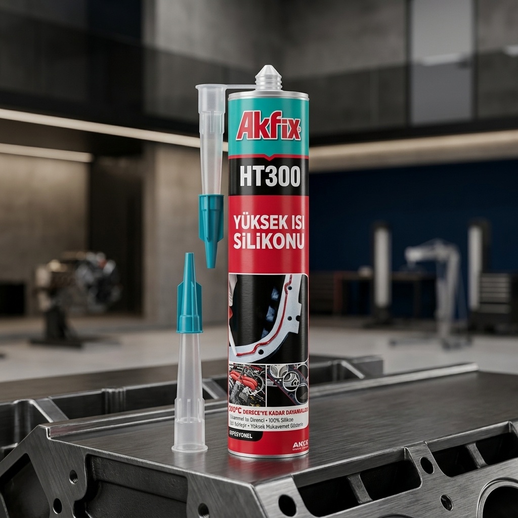 8699396070302.jpg Akfix HT300 Yüksek Isı Silikonu 280 ml - Görsel 1
