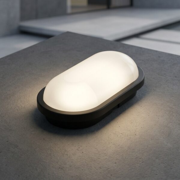 Mutlusan LEDLIGHT-3 15W Oval LED Armatür Siyah