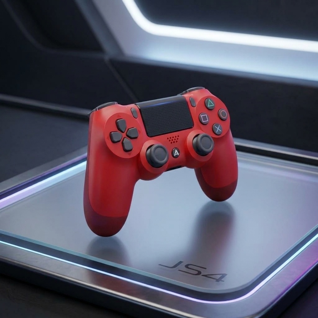 8816581031607.jpg Auris Doubleshock PS4 Kablosuz Oyun Kolu Kırmızı - Görsel 1