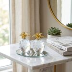 2'li Dekoratif Ananas Biblo Seti Gold – Modern Ev Aksesuarı