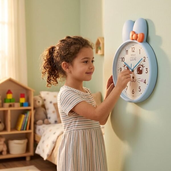 Revello Çocuk Odası Duvar Saati 26x35 cm Renkli Dekoratif Çocuk Saati