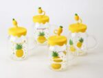TOHANA SİLİKON KAPAKLI PİPETLİ 500 ML CAM KUPA 77034