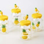 TOHANA SİLİKON KAPAKLI PİPETLİ 500 ML CAM KUPA 77034