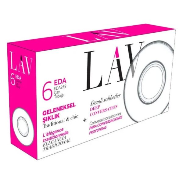 LAV Eda Cam Çay Tabağı 6 Kişilik EDA269