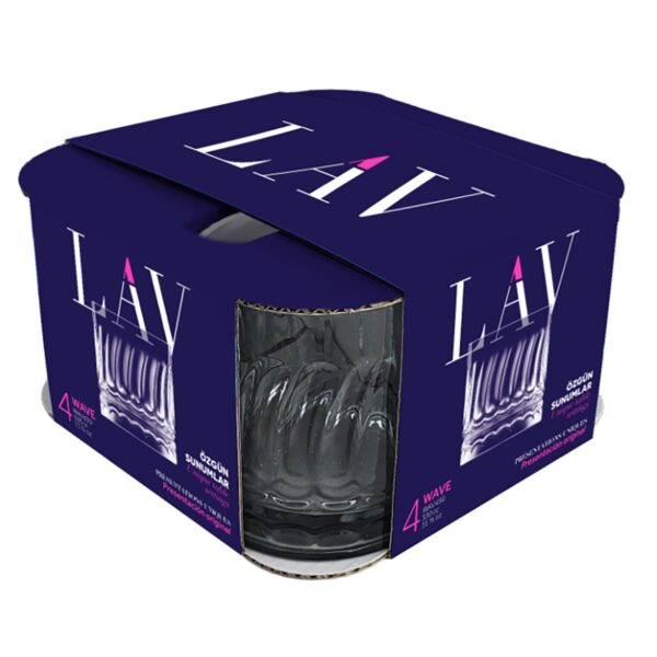 Lav Wave 4 Lü Meşrubat Bardağı Cam (330cc) WAV430CS