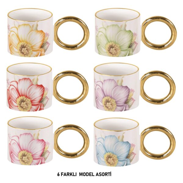 MIEN-1D15 270CC FLOWER PORSELEN KUPA