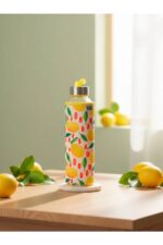 Tohana H2O Limon Desenli Kılıflı Cam Matara 500 ML