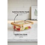 Bambum Moira 1040 ml Cam Kapaklı Kilitli Saklama Kabı - Hava Geçirmez