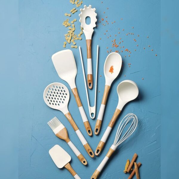 AROW PİNK&MORE SLİKON CHEF 9 PARÇA KEPÇE SETİ