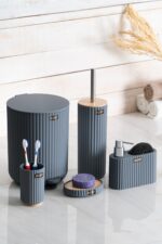 Astoria 5 Parça Banyo Seti - Gri AKR-06467