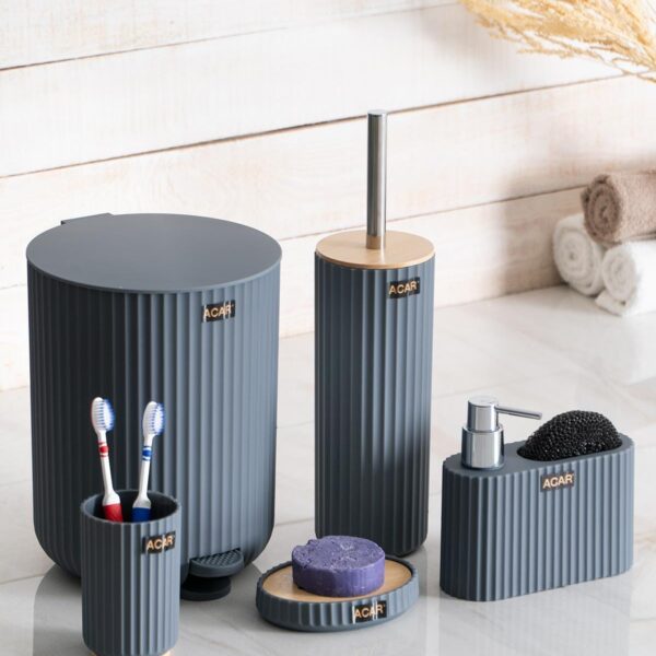 Astoria 5 Parça Banyo Seti - Gri AKR-06467
