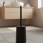 MIEN-9H35 SİYAH YUVARLAK AKRİLİK WC FIRÇASI