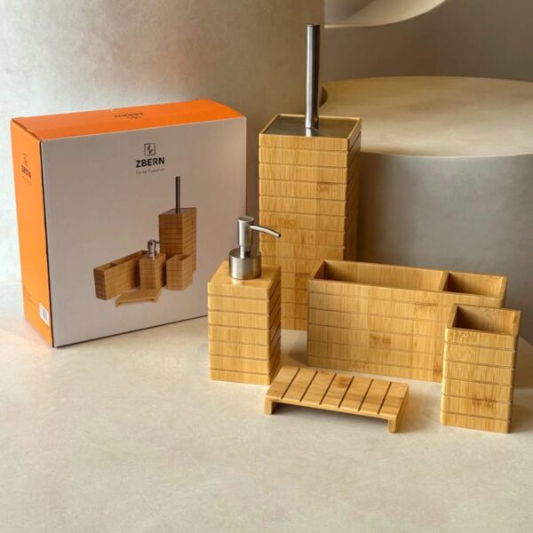 ZBERN BAMBU 5 PARÇA BANYO SETİ