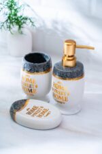 ACAR Jardin 3 lü Banyo Seti - Koyu Gri