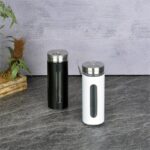 Tohana Metal Kaplı Cam Baharatlık Tuzluk 14 cm