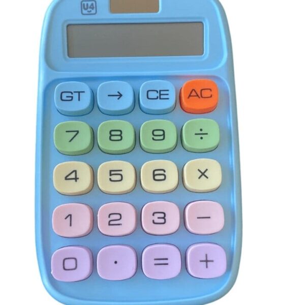 U4-4351 U-4 Hesap Makinesi Renkli Tasarım Mekanik Tuşlu Hesap Makinesi