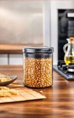 COOKER 0.8 LT YUVARLAK BOROSİLİKAT CAM KAVANOZ