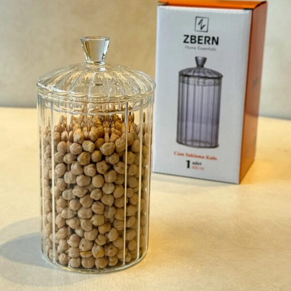 ZBERN Cam Kapaklı Çay Şeker Kahve Tuz Kavanozu - 500 ml