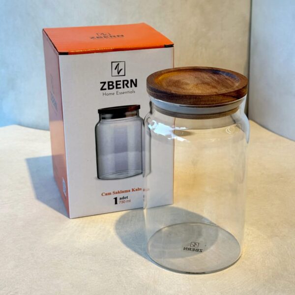 ZBERN AKASYA KAPAK CAM KAVANOZ - 750 ML