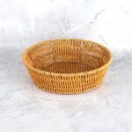 MIEN-BB6062 Yuvarlak Sentetik Rattan Ekmek Sepeti 24 cm