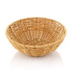 Mien 1576 Doğal Rattan Yuvarlak Ekmek Sepeti 22 cm
