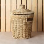 Mien 849 Konik Kapaklı Hasır Küçük Sepet 27x20 cm