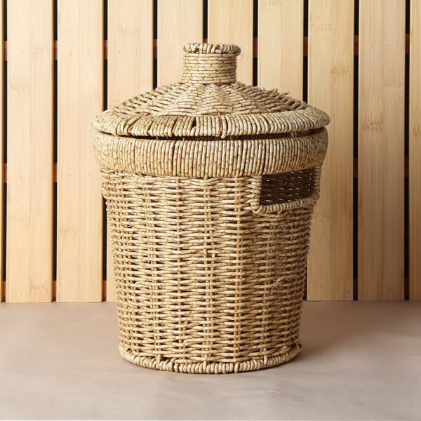 Mien 849 Konik Kapaklı Hasır Küçük Sepet 27x20 cm