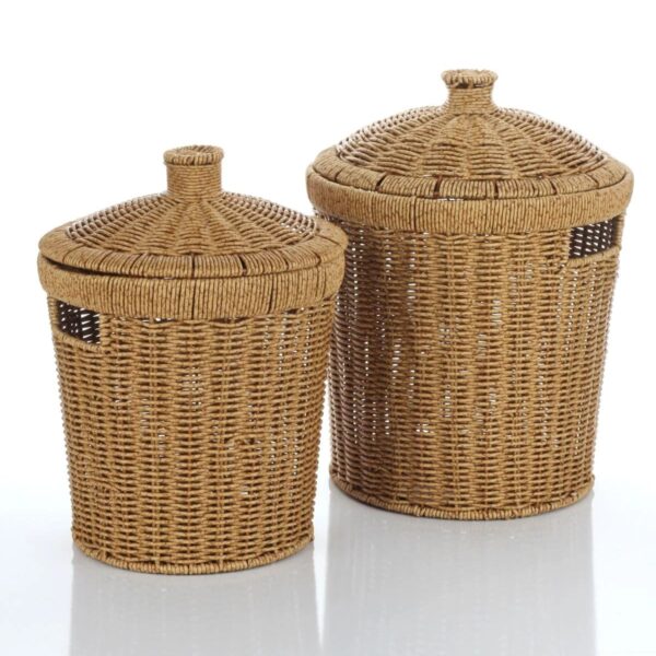 Mien Konik İkili Hasır Rattan Sepet Patates Soğanlık 23 Litre