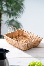 Acar Wicker Doğal Hasır Ekmek Sepeti 29x23x8 cm