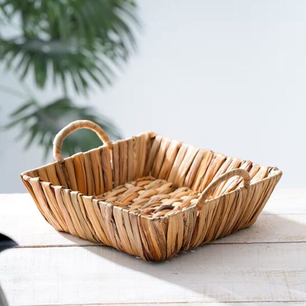 Acar Wicker Kare Hasır Ekmek Sepeti 26 cm