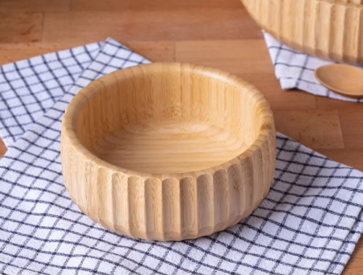 image1-1684 MIEN-7B00 11 cm Curve Doğal Bambu Kase - Görsel 1