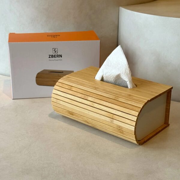 ZBERN Bambu Kutu Peçetelik Ahşap Peçete Kutusu 19x13x8 cm