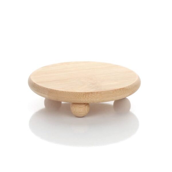 Mien 1056 Ayaklı Bambu Mini Sunumluk Fincan Altlığı 11 cm