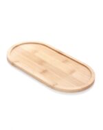 MIEN-803 Doğal Bambu Oval Yağdanlık Altlığı 12x24 cm