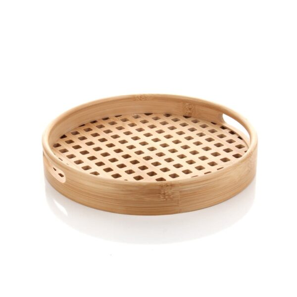 Mien 1282 25 cm Delikli Bambu Tepsi