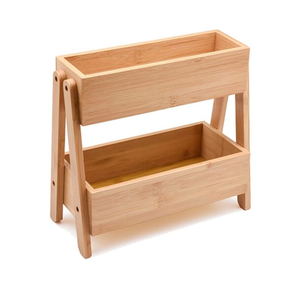 MIEN-7B52 Bambu 2 Katlı Mutfak Organizeri 27x12x25 cm