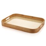 MIEN-747 Dikdörtgen Bambu Rattan Tepsi 46x33 cm