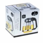 Yakut 1500 ml Çelik Süzgeçli Cam Demlik Siyah