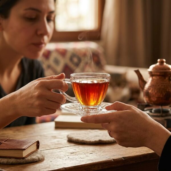 Tulip 12 Parça Cam Çay Fincanı Takımı (6 Kişilik)