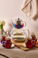 Perotti Keyf-i Ala Luster Premium 20 Parça İndüksiyon Tabanlı Borosilikat Çay Seti