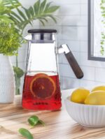 Paçi Wave 1800 ml Akasya Kapaklı Ahşap Kulplu Cam Sürahi